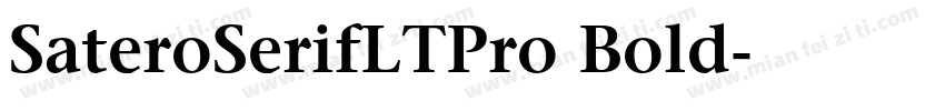 SateroSerifLTPro Bold字体转换